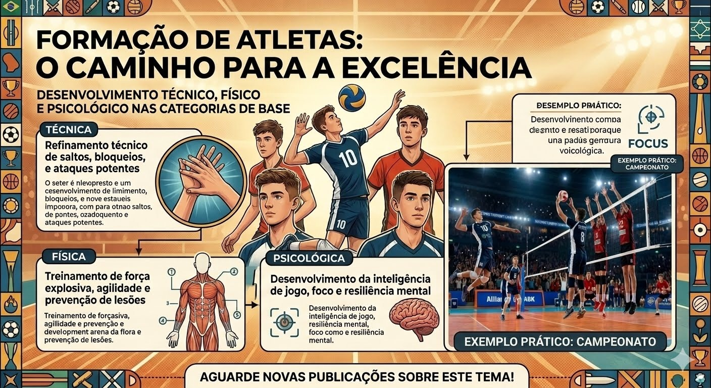 Formação de atletas: desenvolvimento técnico, físico e psicológico nas categorias de base